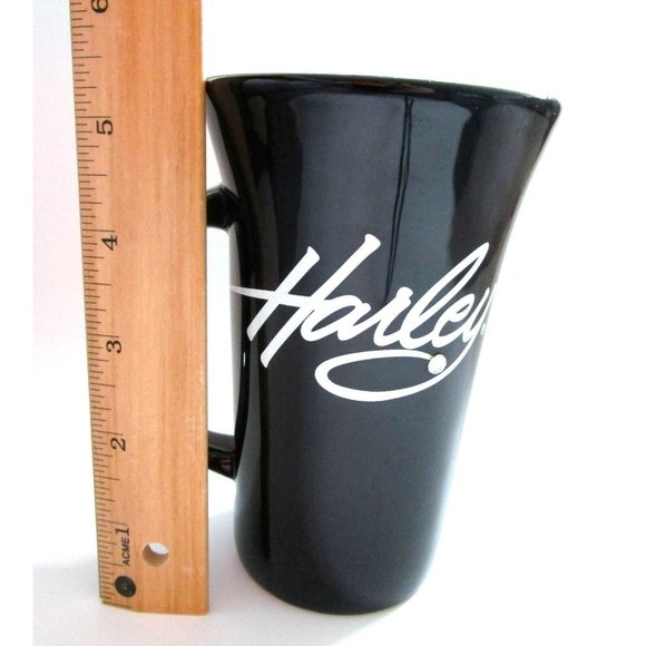 Harley Davidson Motorcycles Black Coffee Mug Cup ceramic shiny applique 2011 - Picture 7 of 8